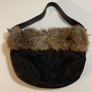 Coach Limited Edition Fur Trim Hobo